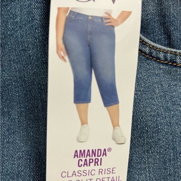 Gloria Vanderbilt Women's Capri Stretch Jeans Amanda Blue Size 14 NWT - Picture 10 of 10